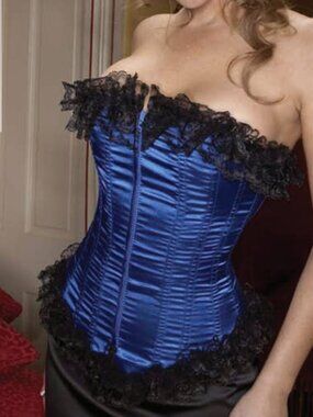 NWT Tesa Lacy Long Corset 90075 Royal Blue